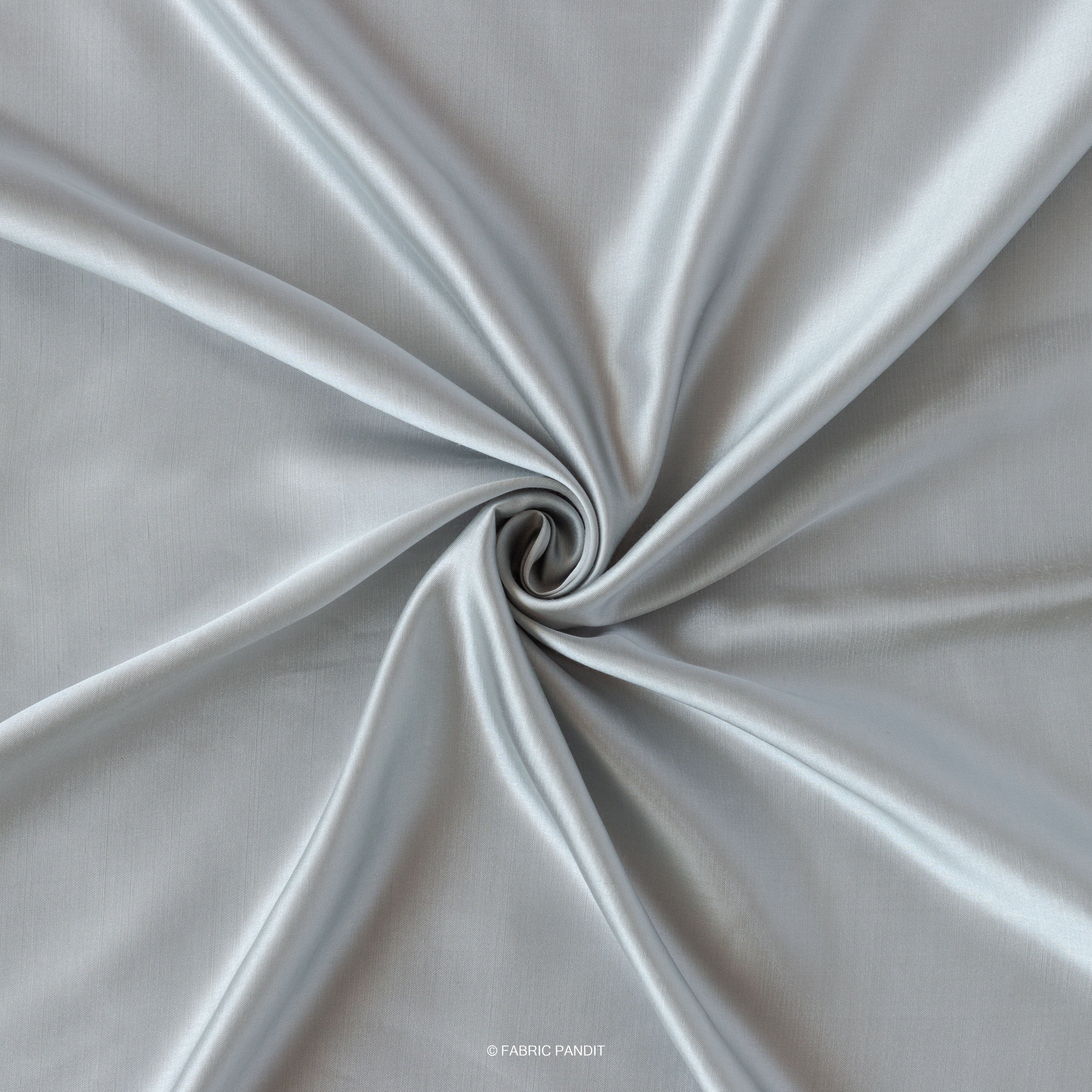 Silver Plain Premium Ultra Satin Fabric (Width 44 Inches) at Rs 50