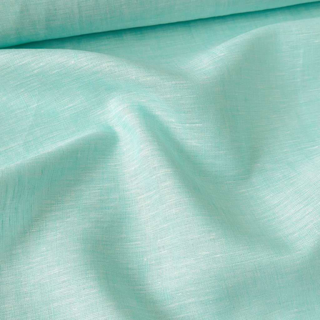 80 LEA Linen Fabric Fabric Aqua Blue 80 LEA Linen Fabric