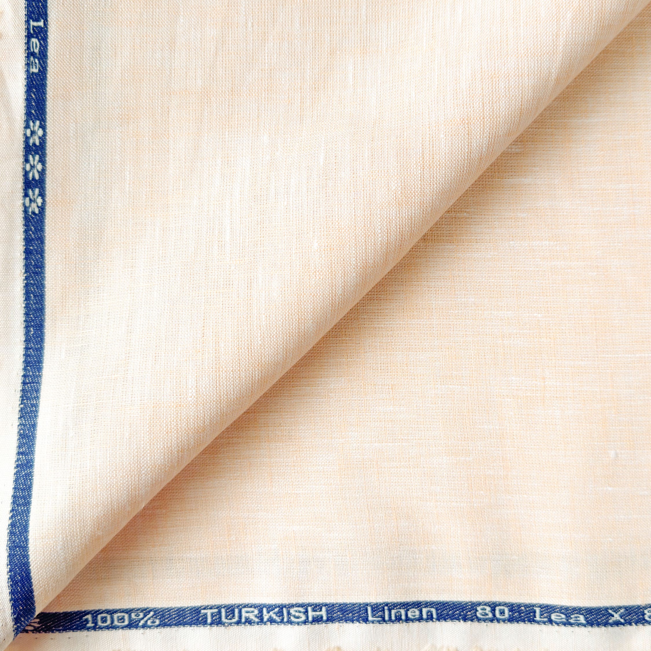 80 LEA Linen Fabric Fabric Candlelight Peach 80 LEA Linen Fabric