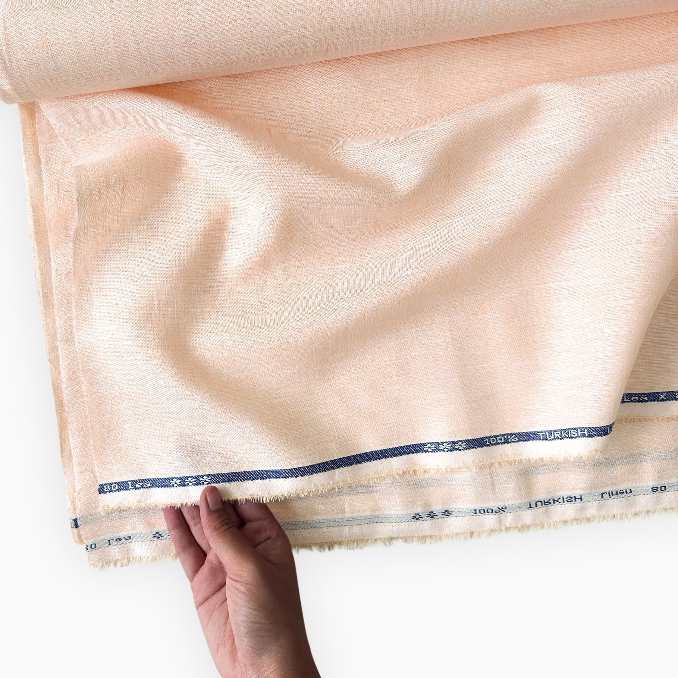 80 LEA Linen Fabric Fabric Candlelight Peach 80 LEA Linen Fabric