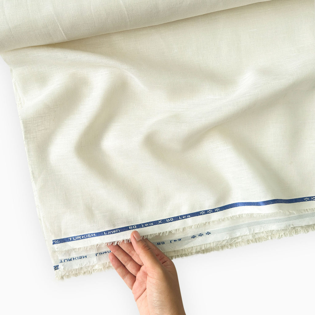 80 LEA Linen Fabric Fabric Off-White 80 LEA Linen Fabric