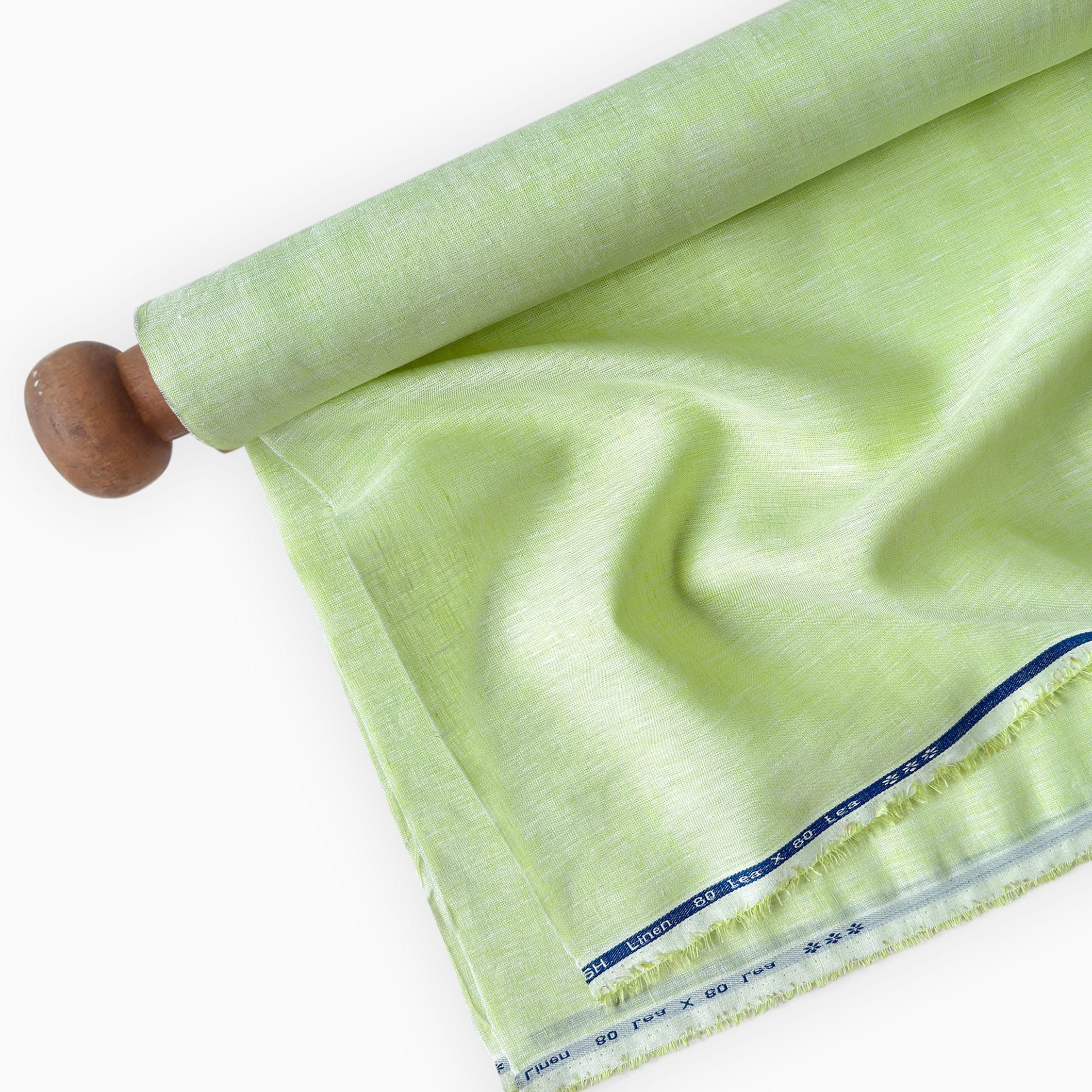 80 LEA Linen Fabric Fabric Pastel Lime 80 LEA Linen Fabric