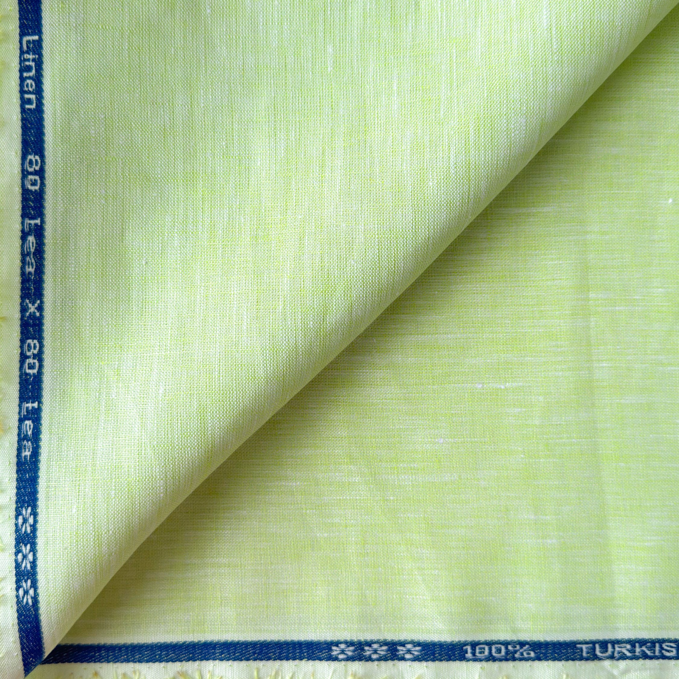 80 LEA Linen Fabric Fabric Pastel Lime 80 LEA Linen Fabric