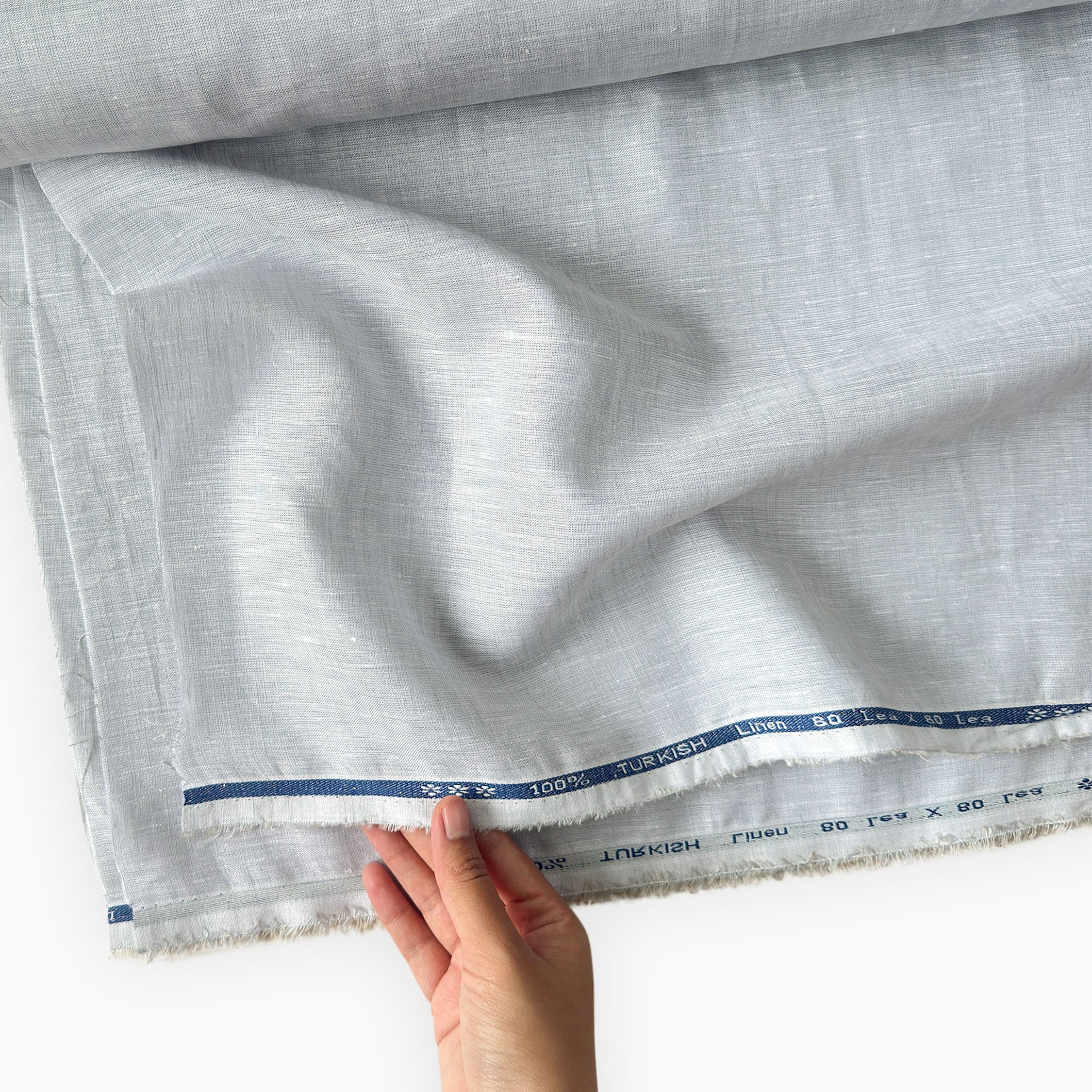 80 LEA Linen Fabric Fabric Silver Mist 80 LEA Linen Fabric