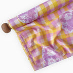 After Summer Linen Fabric fabric Lilac & Yellow Linen Fabric
