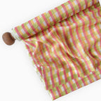 After Summer Linen Fabric fabric Salmon Pink & Yellow Linen Fabric
