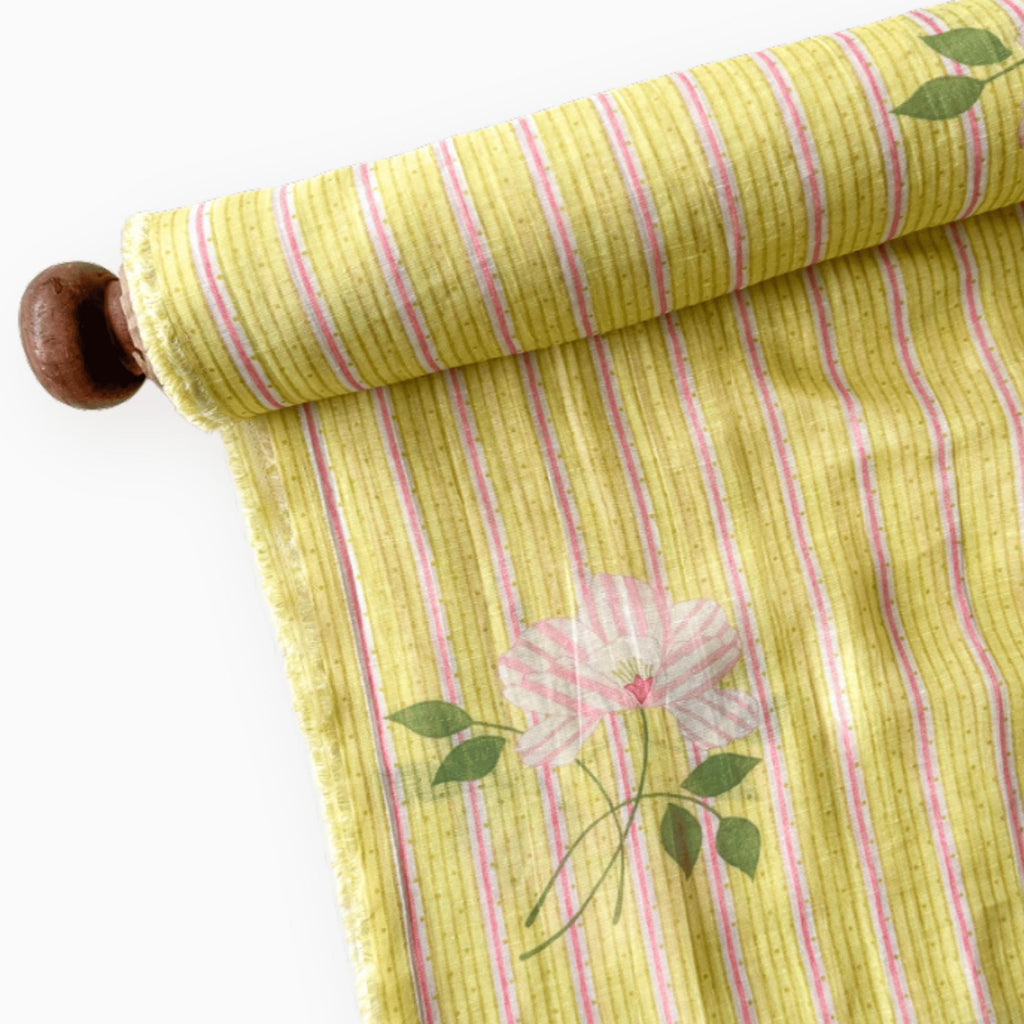 After Summer Linen Fabric Fabric Summer Yellow Linen Fabric