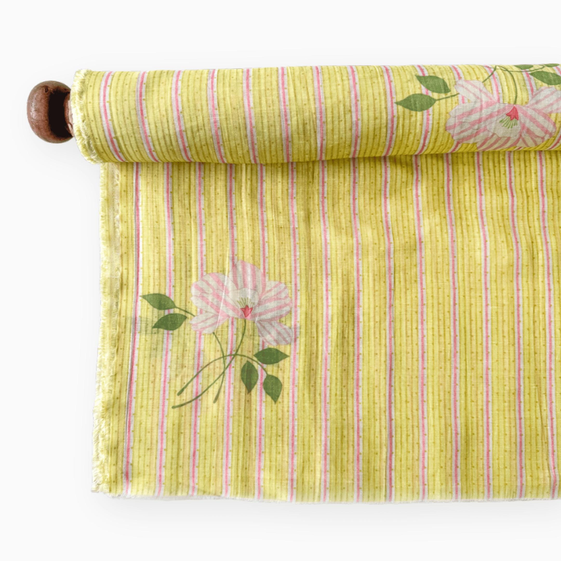 After Summer Linen Fabric Fabric Summer Yellow Linen Fabric