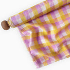 After Summer Linen Fabric fabric Yellow & Lilac Linen Fabric