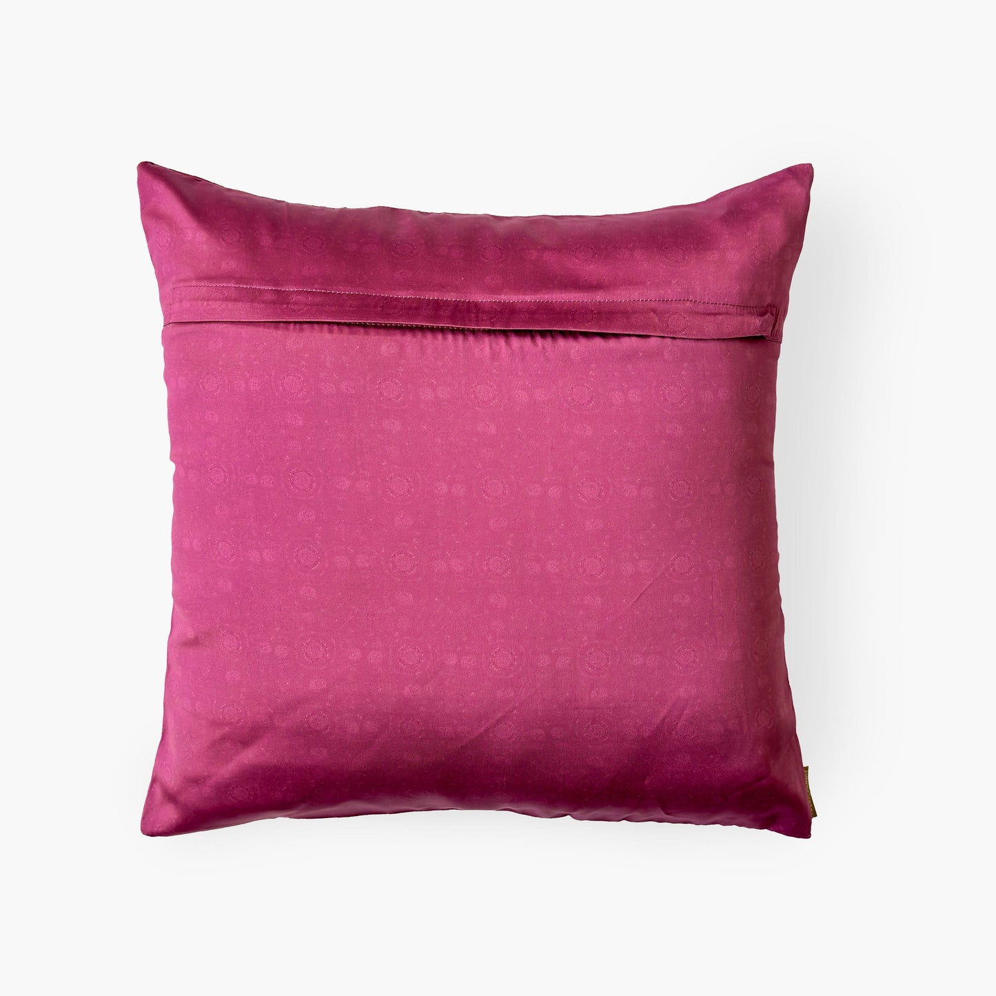 Baby Satin Cushion Covers Home Light Magenta Tribal Art Printed Premium Satin Cushion Covers (16X16)