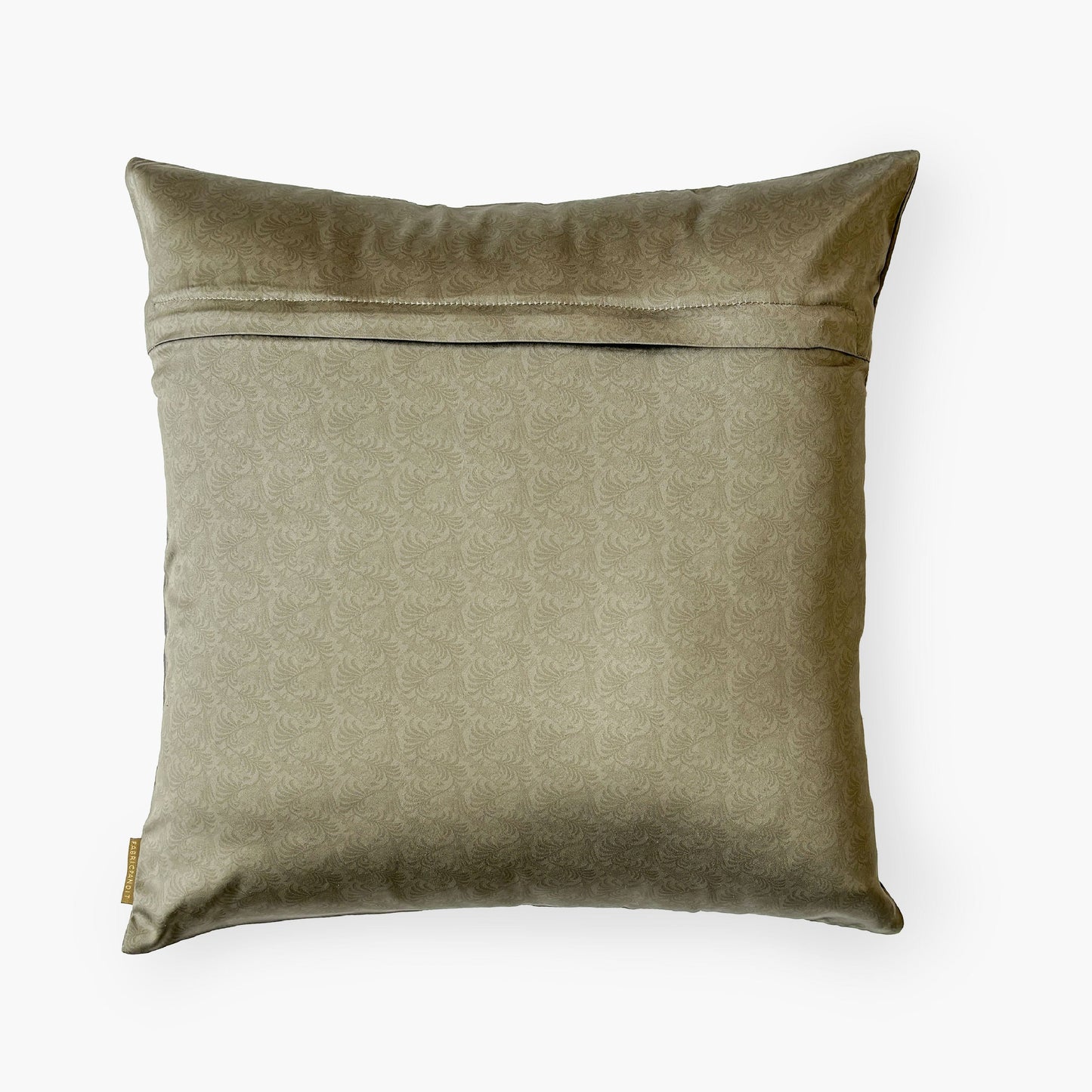 Baby Satin Cushion Covers Home Olive Green & Yellow Mini Bird Printed Premium Satin Cushion Covers (16X16)