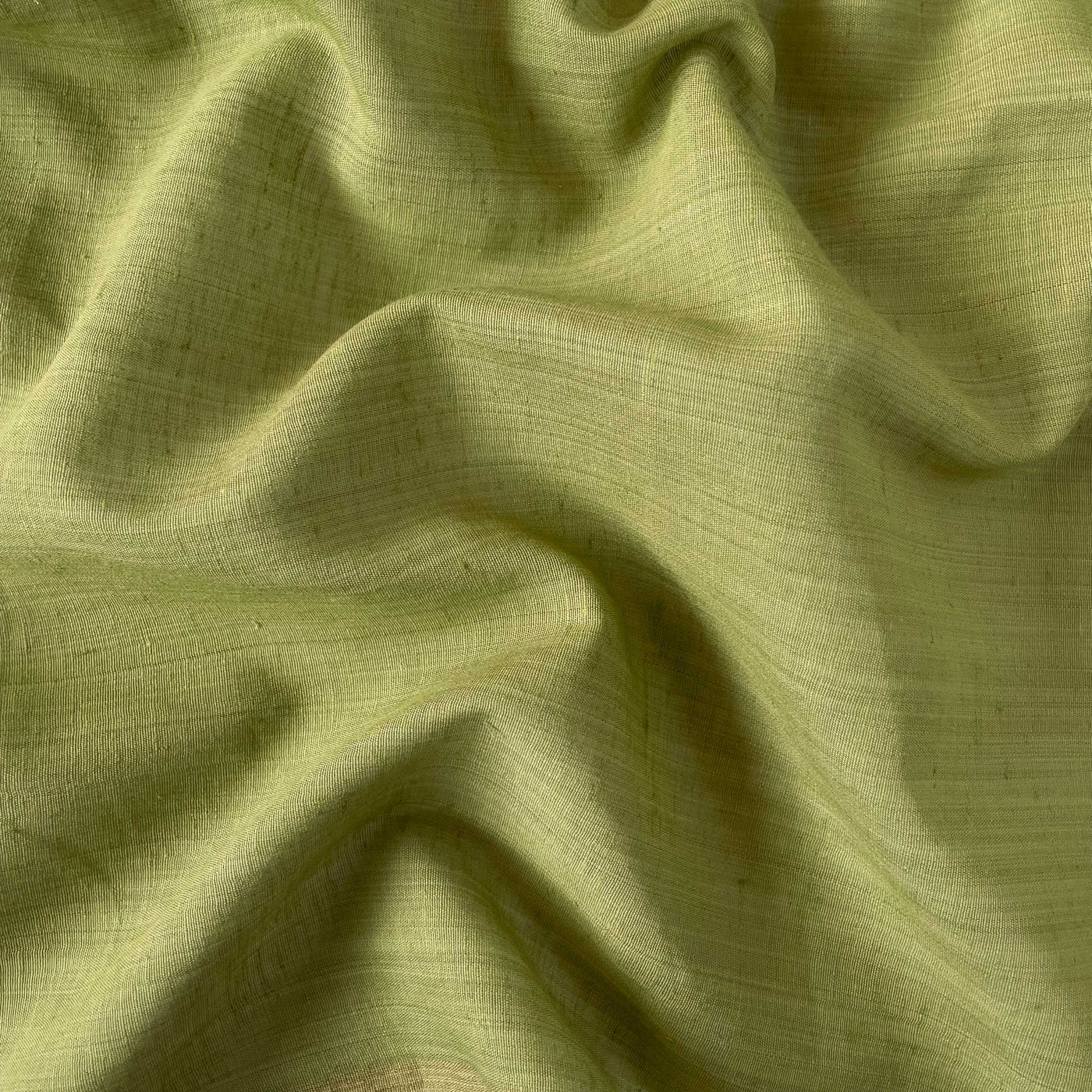 Blended Silk Linen Fabric Fabric Dusty Olive Green Blended Silk Linen Fabric (Width 58 Inches)