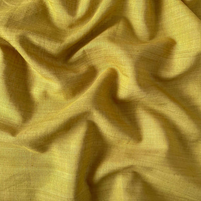 Blended Silk Linen Fabric Fabric Mustard Yellow Blended Silk Linen Fabric (Width 58 Inches)