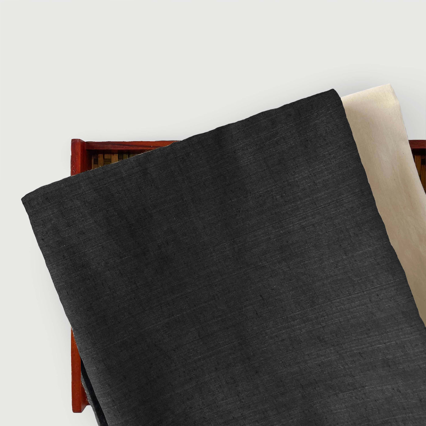 Blended Silk Linen Kurta Set Kurta Set Unisex Jade Black Color | Blended Silk Linen Kurta Fabric (1.80 Meters | Width 58 Inches) | and Cotton Pyjama (2.5 Meters) | Unstitched Combo Set