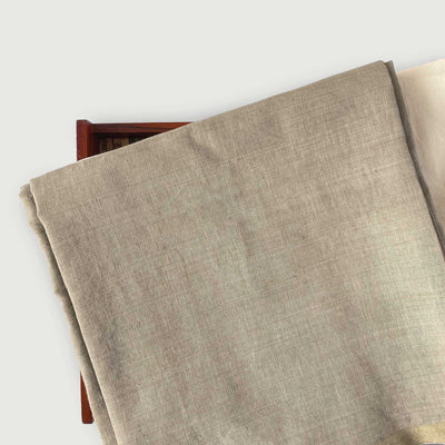 Blended Silk Linen Kurta Set Kurta Set Unisex Light Grey Color | Blended Silk Linen Kurta Fabric (1.80 Meters | Width 58 Inches) | and Cotton Pyjama (2.5 Meters) | Unstitched Combo Set