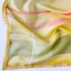 Blooms & Knots Unstitched Suit Unstitched Suit Bright Yellow Mul Chanderi Suit Set