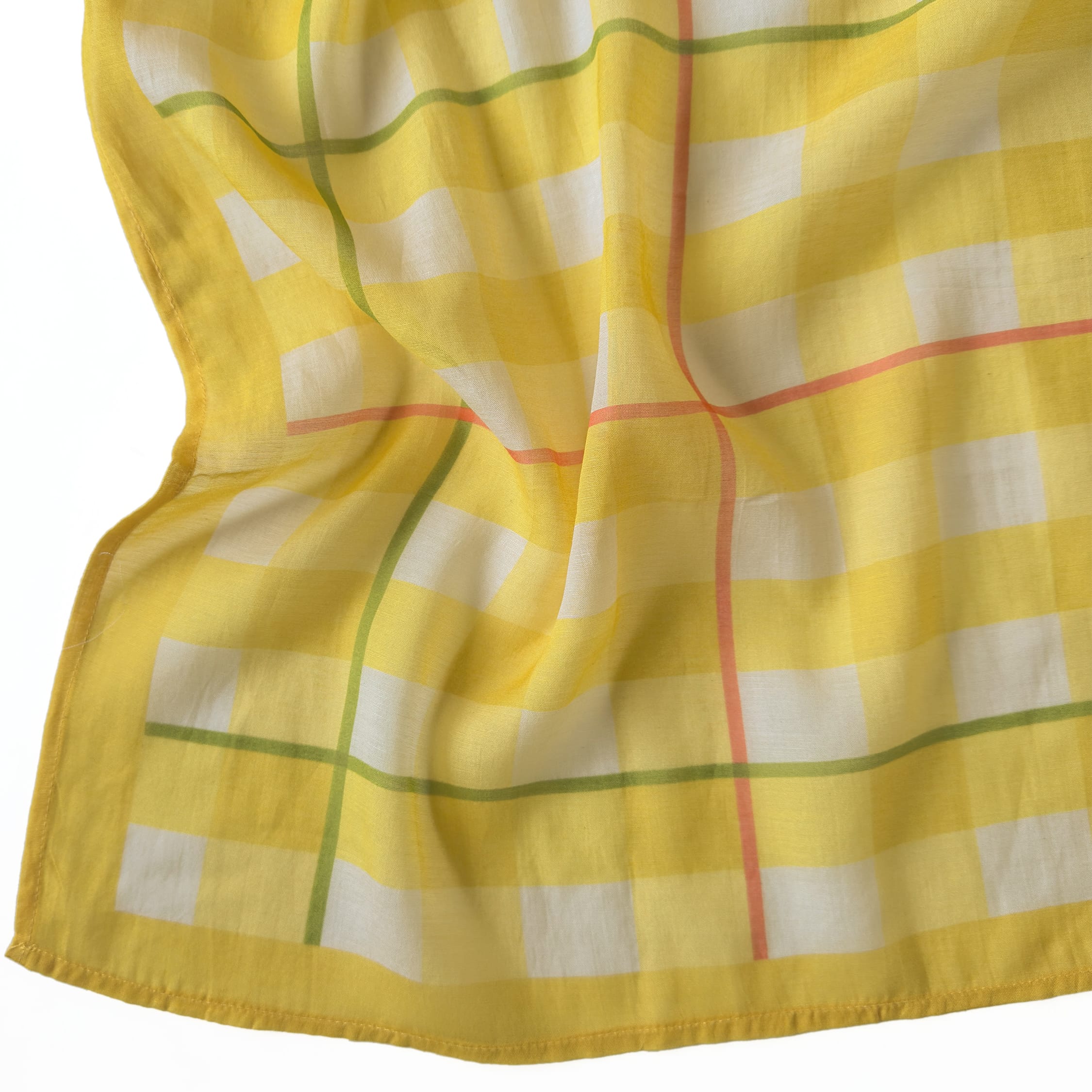 Blooms & Knots Unstitched Suit Unstitched Suit Summer Yellow Mul Chanderi Suit Set