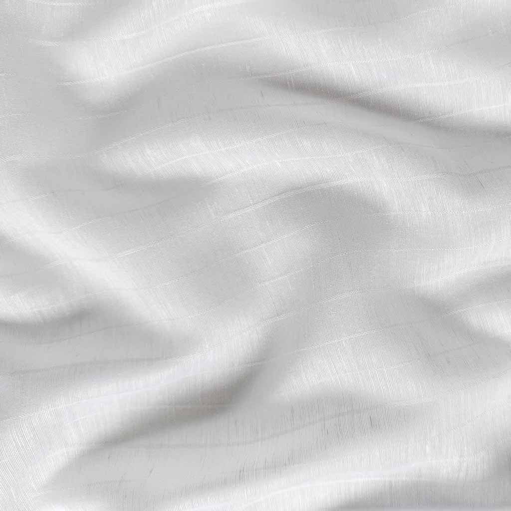 Blouse Piece Blouse Piece 0.90 MTR White Woven Stripes Cotton Slub Blouse Piece (0.90 Meter Piece | Width 46 Inches)