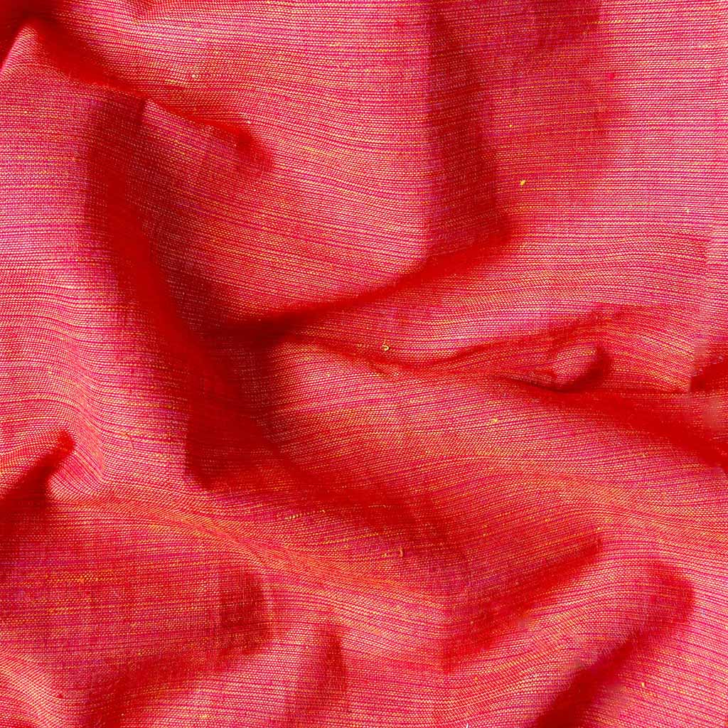 Blouse Piece Blouse Piece 1.50 MTR Bright Red Woven Blended Silk Blouse Piece (1.50 Meter Piece | Width 42 Inches)