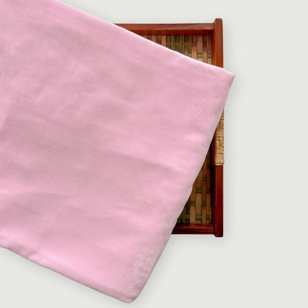 Blouse Piece Blouse Piece 1 MTR Baby Pink Plain Velvet Blouse Piece (1 Meter Piece | Width 44 Inches)