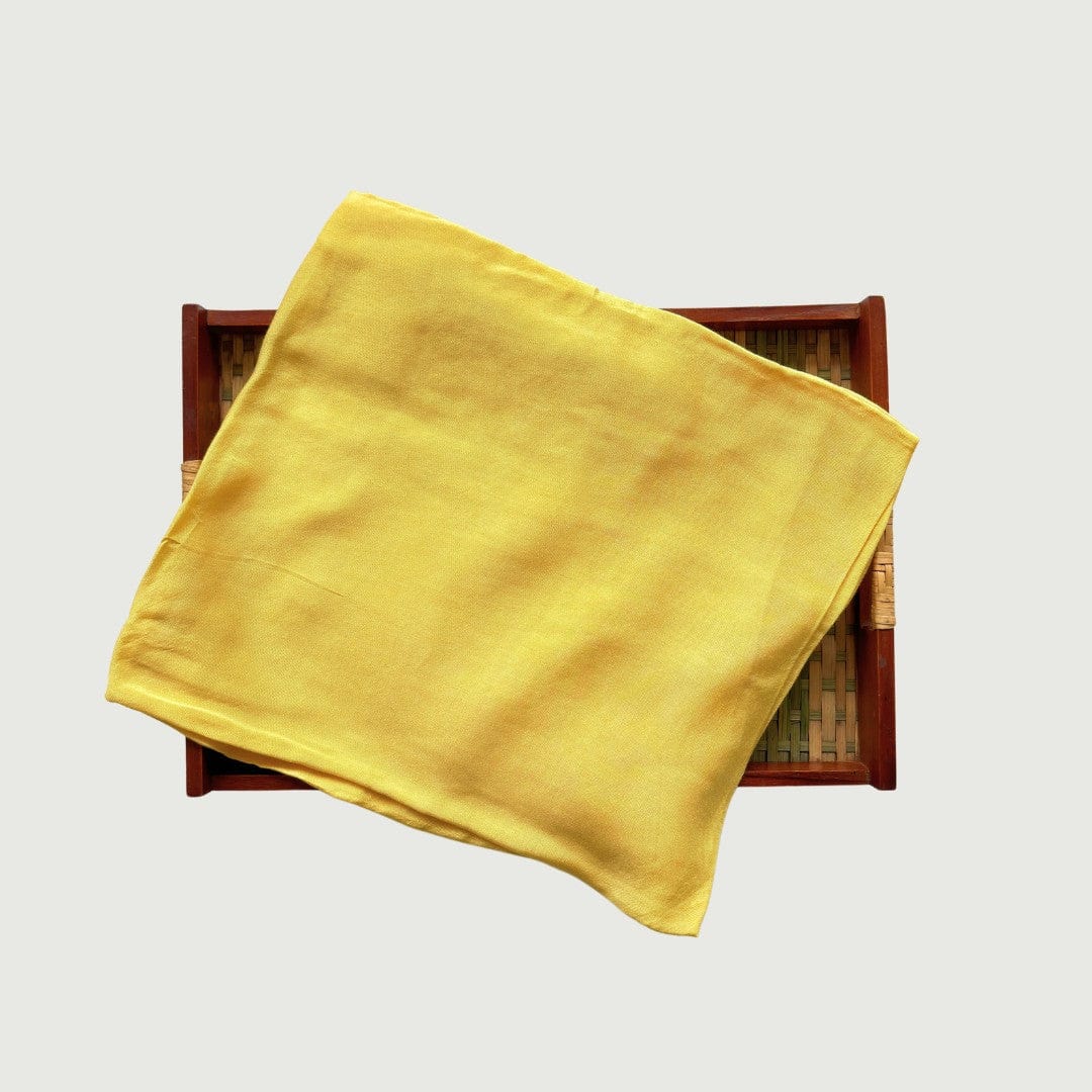 Blouse Piece Blouse Piece 1 MTR Haldi Yellow Plain Shantoon Blouse Piece (0.75 Meter Piece | Width 44 Inches)