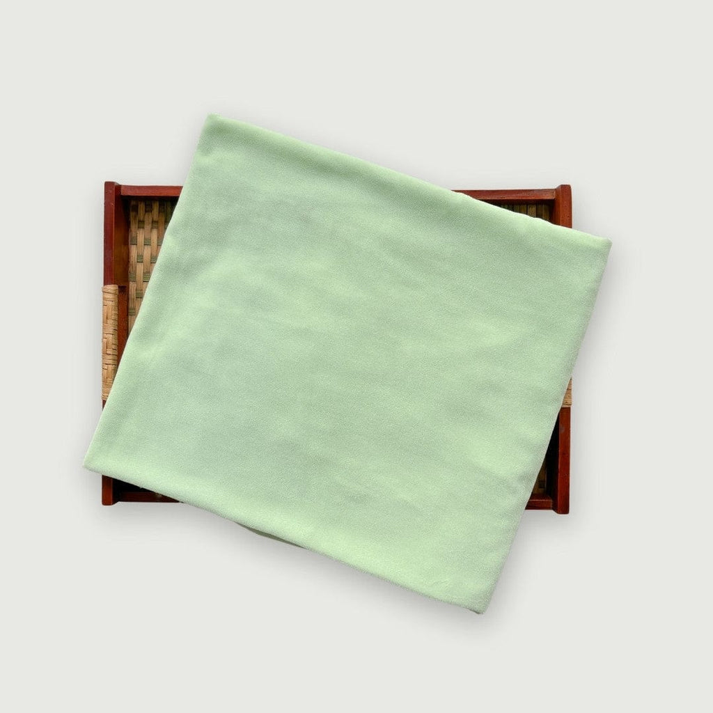Blouse Piece Blouse Piece 1 MTR Light Green Plain Velvet Blouse Piece (1 Meter Piece | Width 44 Inches)