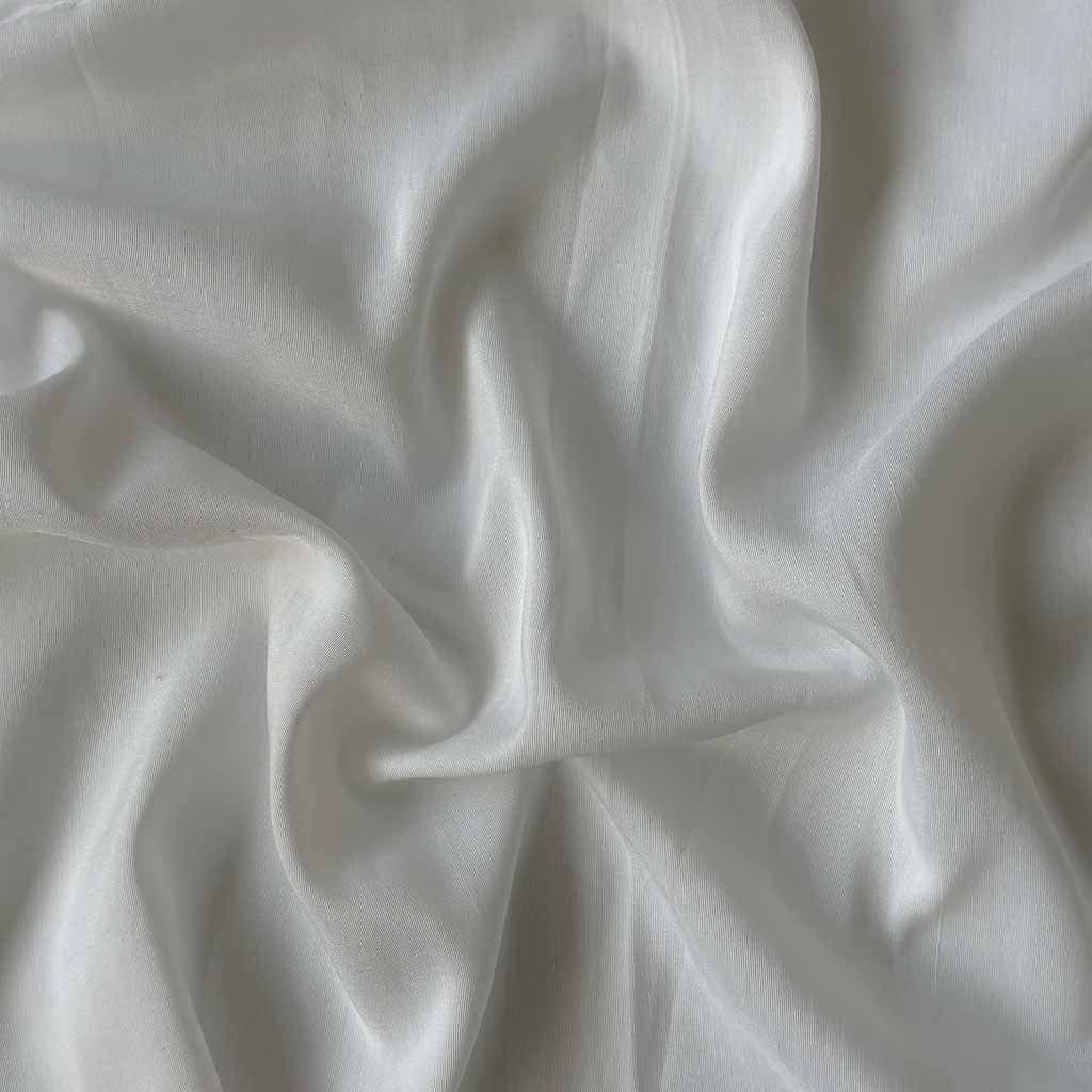 Blouse Piece Blouse Piece 1 MTR White Plain Russian Silk Blouse Piece (1 Meter Piece | Width 44 Inches)