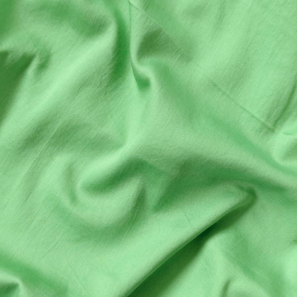 Blouse Piece Blouse Piece Bright Green Cotton Satin Blouse Piece (1.25 Meter Piece | Width 42 Inches)
