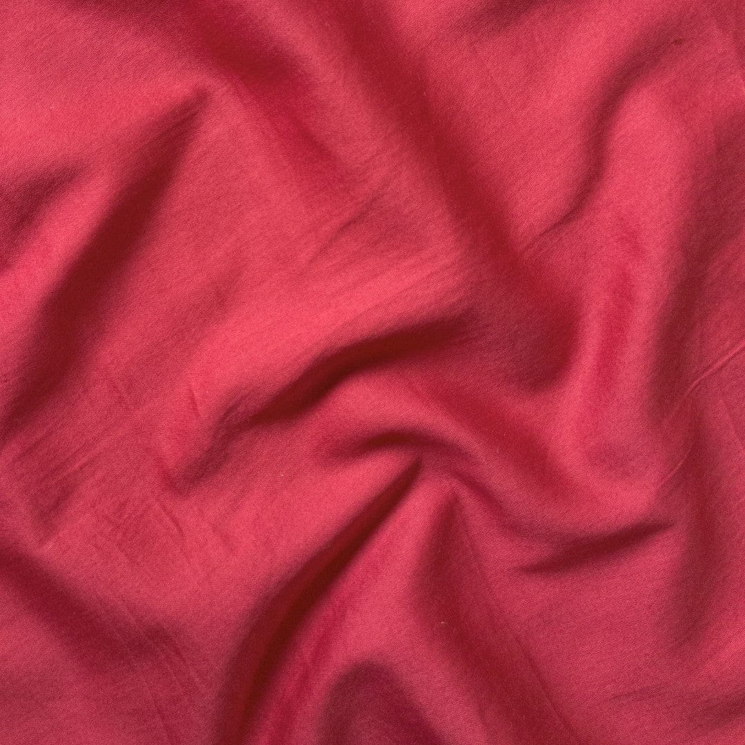 Blouse Piece Blouse Piece Bright Red Cotton Satin Blouse Piece (1 Meter Piece | Width 42 Inches)