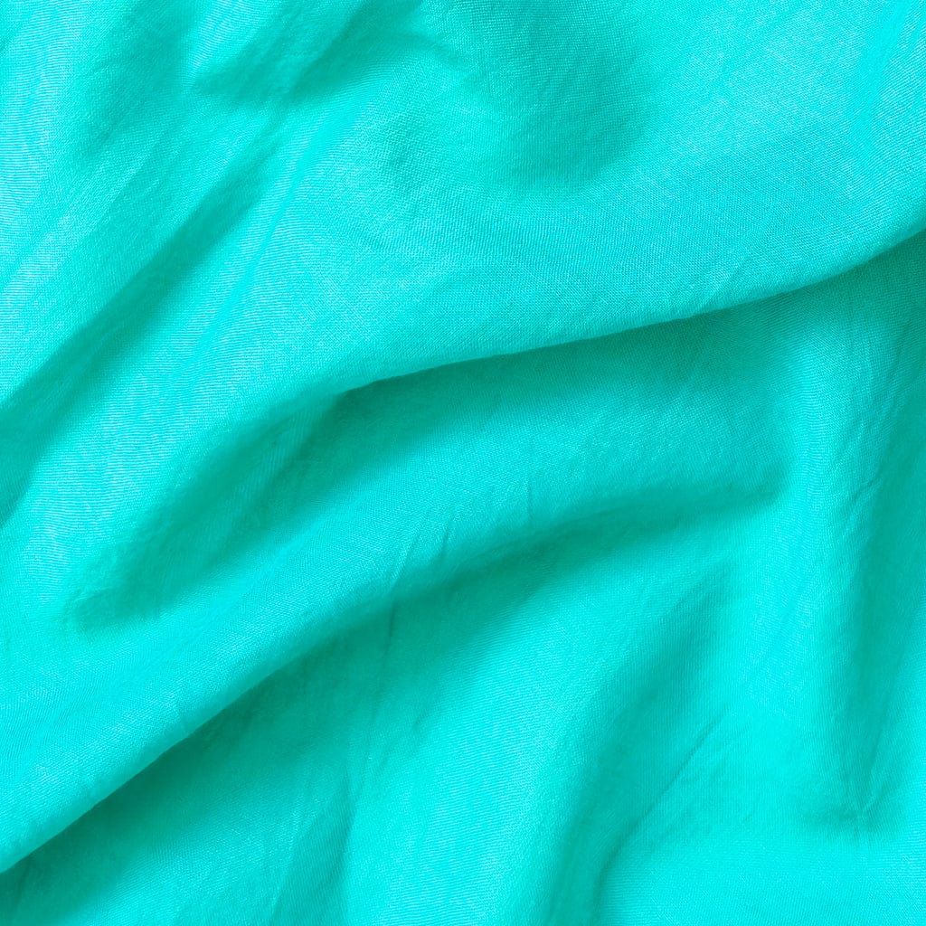 Blouse Piece Blouse Piece Bright Turquoise Soft Crepe Blouse Piece (1 Meter Piece | Width 32 Inches)