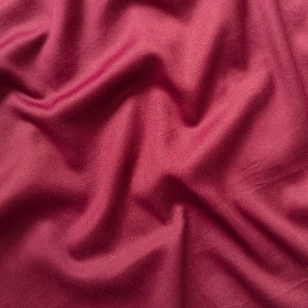 Blouse Piece Blouse Piece Deep Red Cotton Satin Blouse Piece (Width 42 Inches)