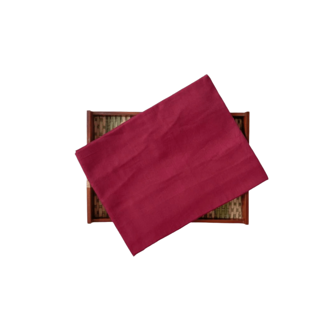 Blouse Piece Blouse Piece Deep Red Cotton Satin Blouse Piece (Width 42 Inches)
