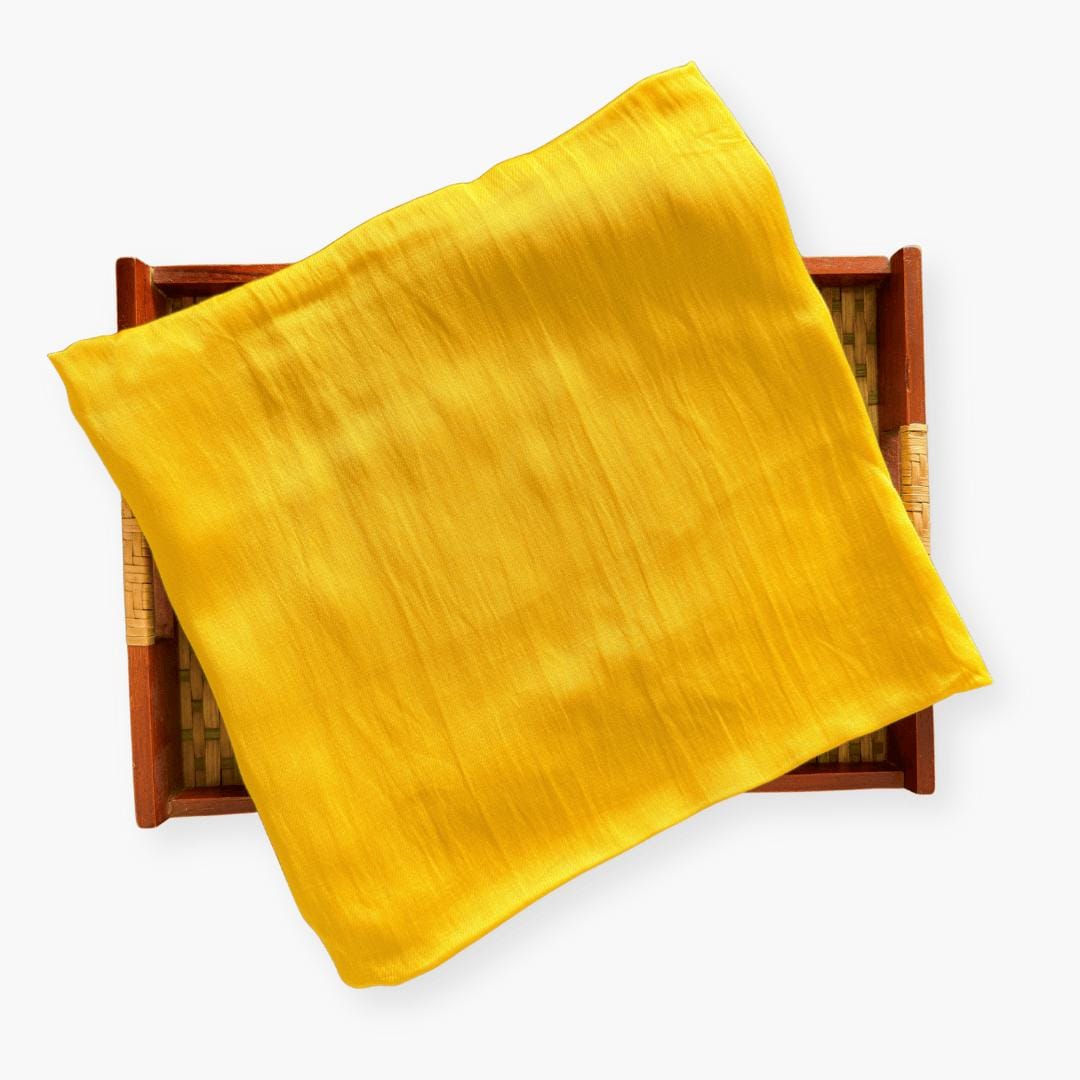 Blouse Piece Blouse Piece Mango Yellow Dyed Pure Munga Satin Blouse Piece (0.8 Meter Piece | Width 44 Inches)