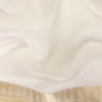 Blouse Piece Blouse Piece Off-White & Golden Organza Blouse Piece