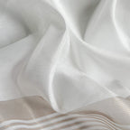 Blouse Piece Blouse Piece Pure White & Copper Chanderi Silk Blouse Piece (Width 38 Inches)