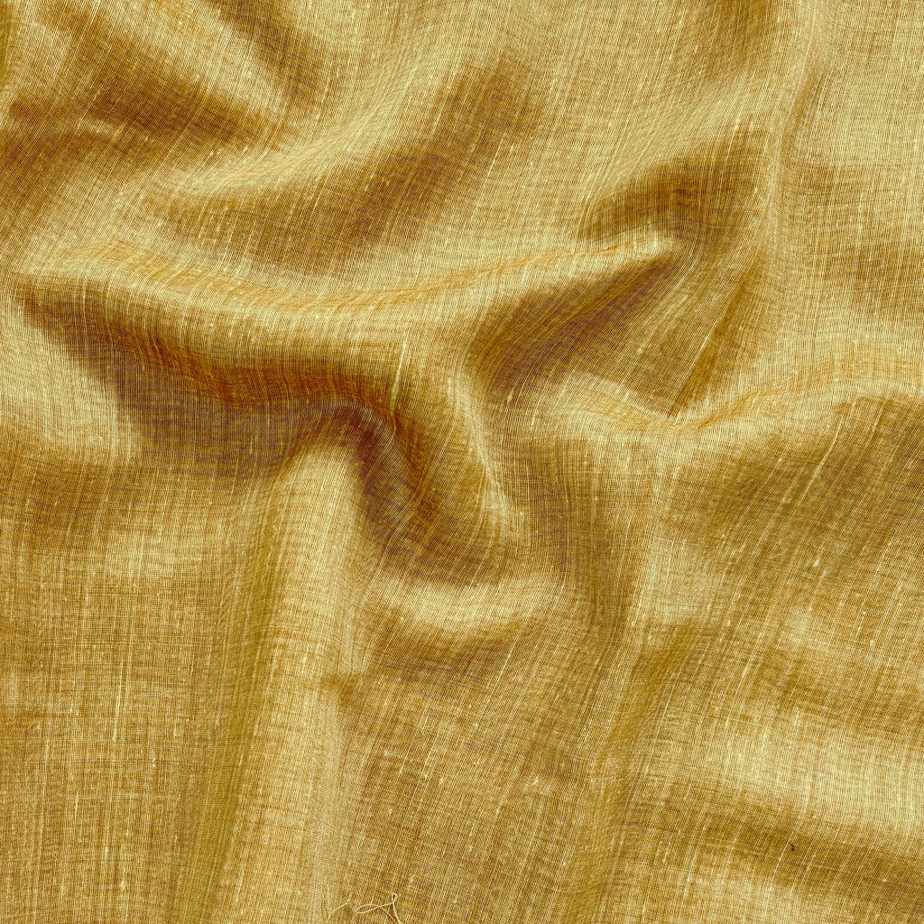 Chanderi Fabric Cut Piece (CUT PIECE) Haldi Yellow Abstract Printed Chanderi Fabric (44 Meters)