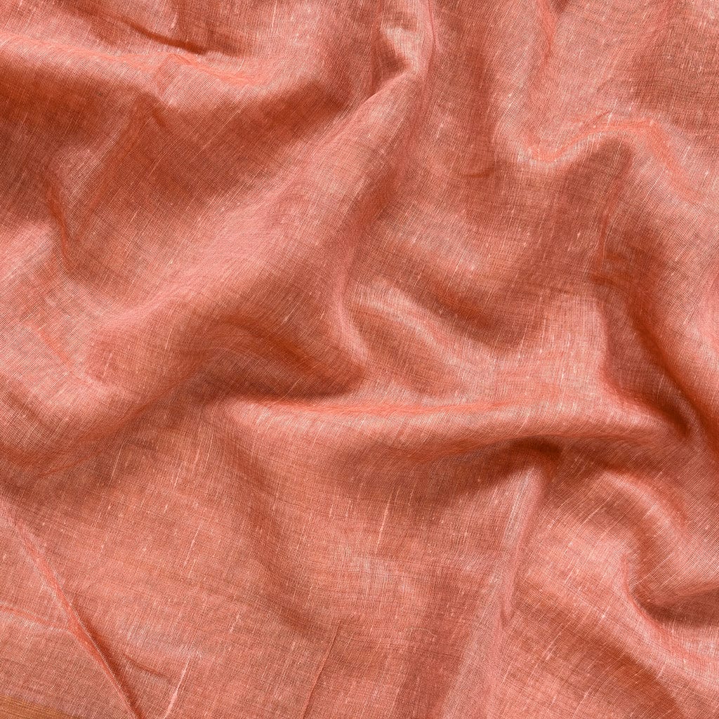 Chanderi Kurta Set Cut Piece (CUT PIECE) Dusty Peach Abstract Printed Chanderi Fabric (Width 44 Inches)