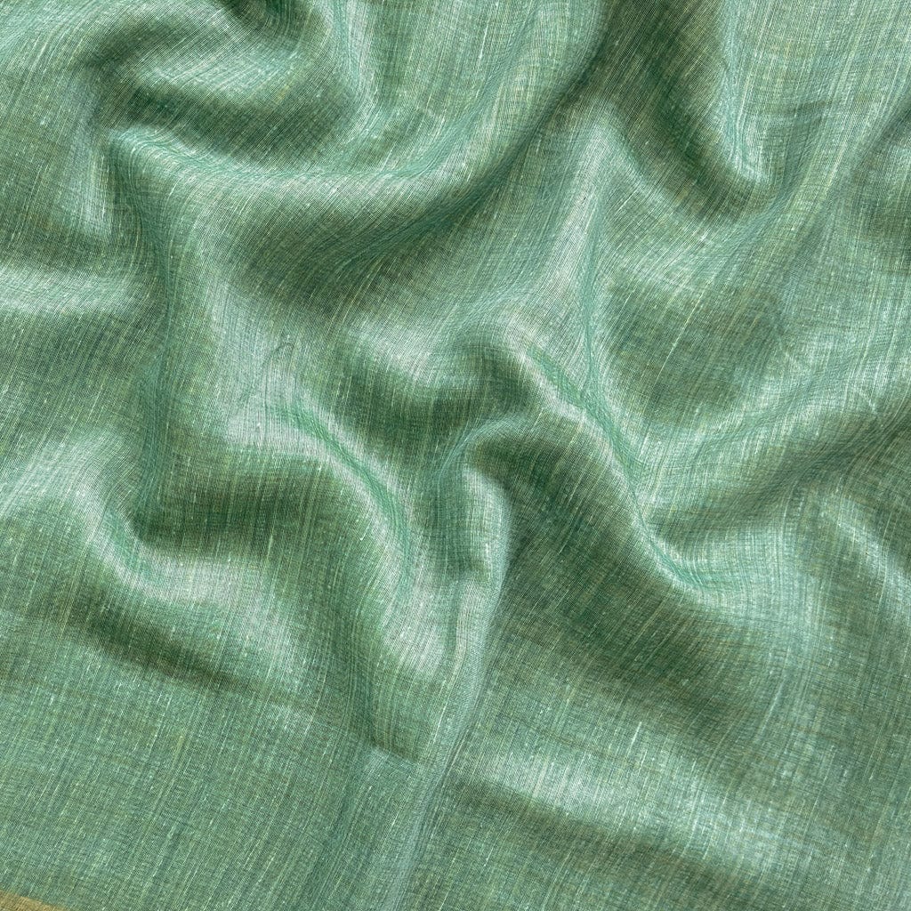 Chanderi Kurta Set Cut Piece (CUT PIECE) Dusty Turquoise Abstract Printed Chanderi Fabric (Width 44 Inches)