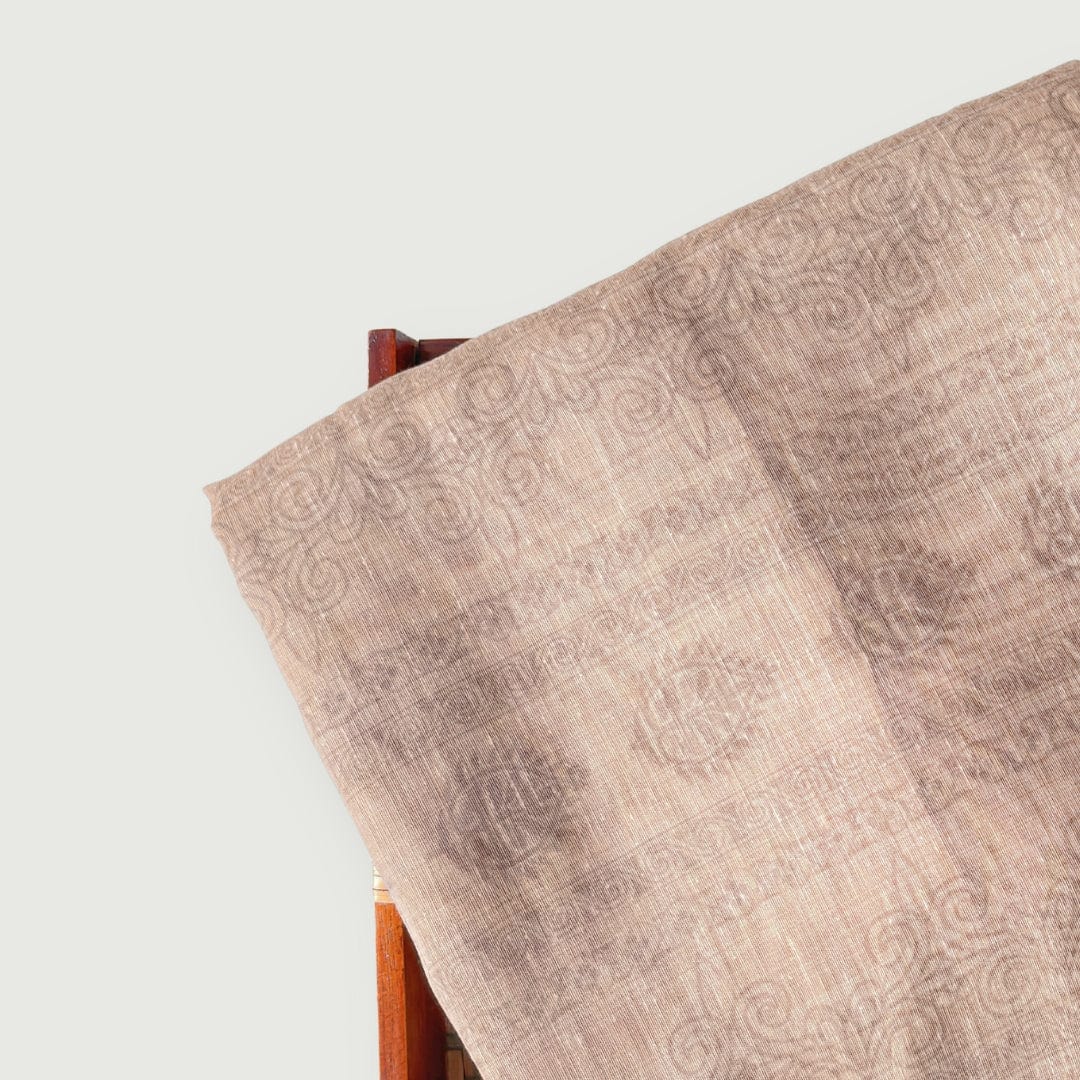 Chanderi Kurta Set Kurta Set Brown & Black Abstract Printed Woven Chanderi Kurta Fabric (3 Meters) | And Cotton Pyjama (2.5 Meters) | Unstitched Combo Set