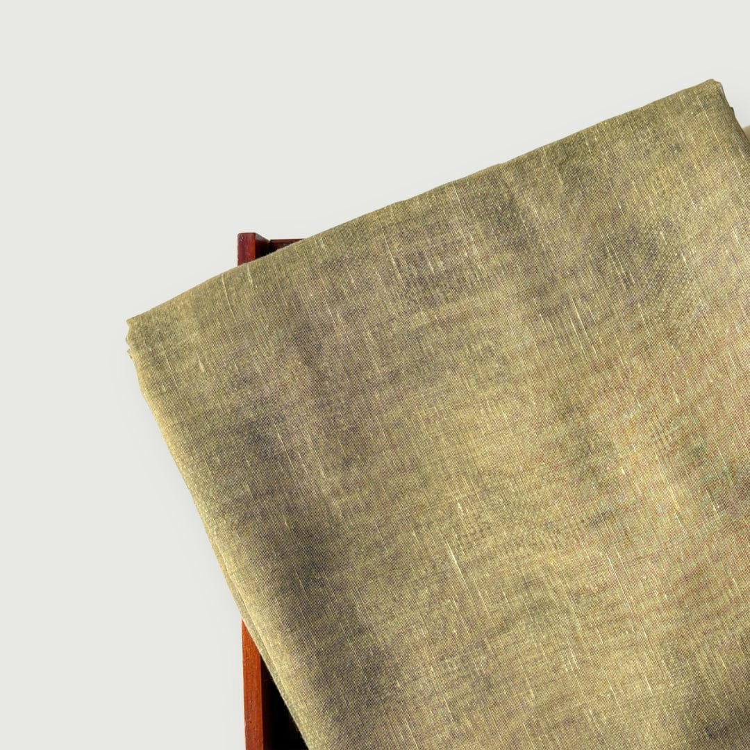 Chanderi Kurta Set Kurta Set Leaf Green Woven Chanderi Kurta Fabric (3 Meters) | And Cotton Pyjama (2.5 Meters) | Unstitched Combo Set