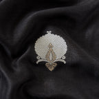 Cloth of Gold Fabric Cut Piece Black Silk Cut Piece