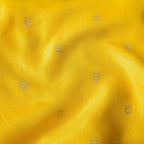 Cloth of Gold Fabric Cut Piece Bright Yellow Silk Cut Piece