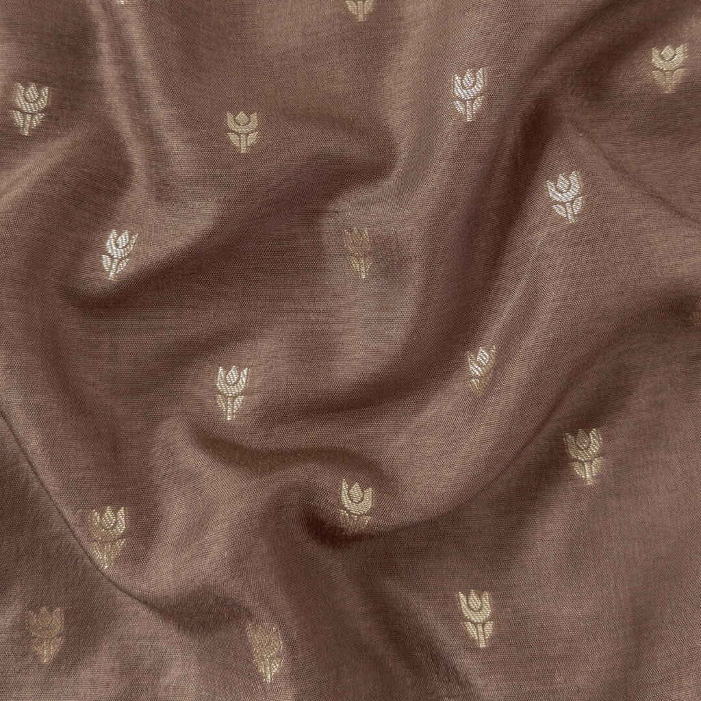 Cloth of Gold Fabric Cut Piece Brown Silk Cut Piece
