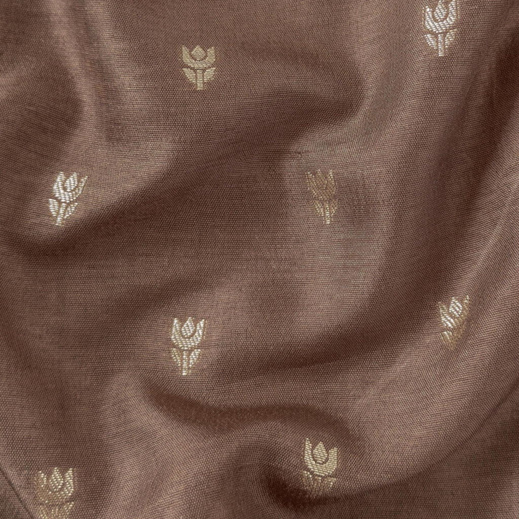 Cloth of Gold Fabric Cut Piece Brown Silk Cut Piece