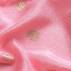Cloth of Gold Fabric Cut Piece (CUT PIECE) Royal Rose Traditional Polka Cloth of Gold Woven Pure Russian Silk Fabric (Width 35 Inches)