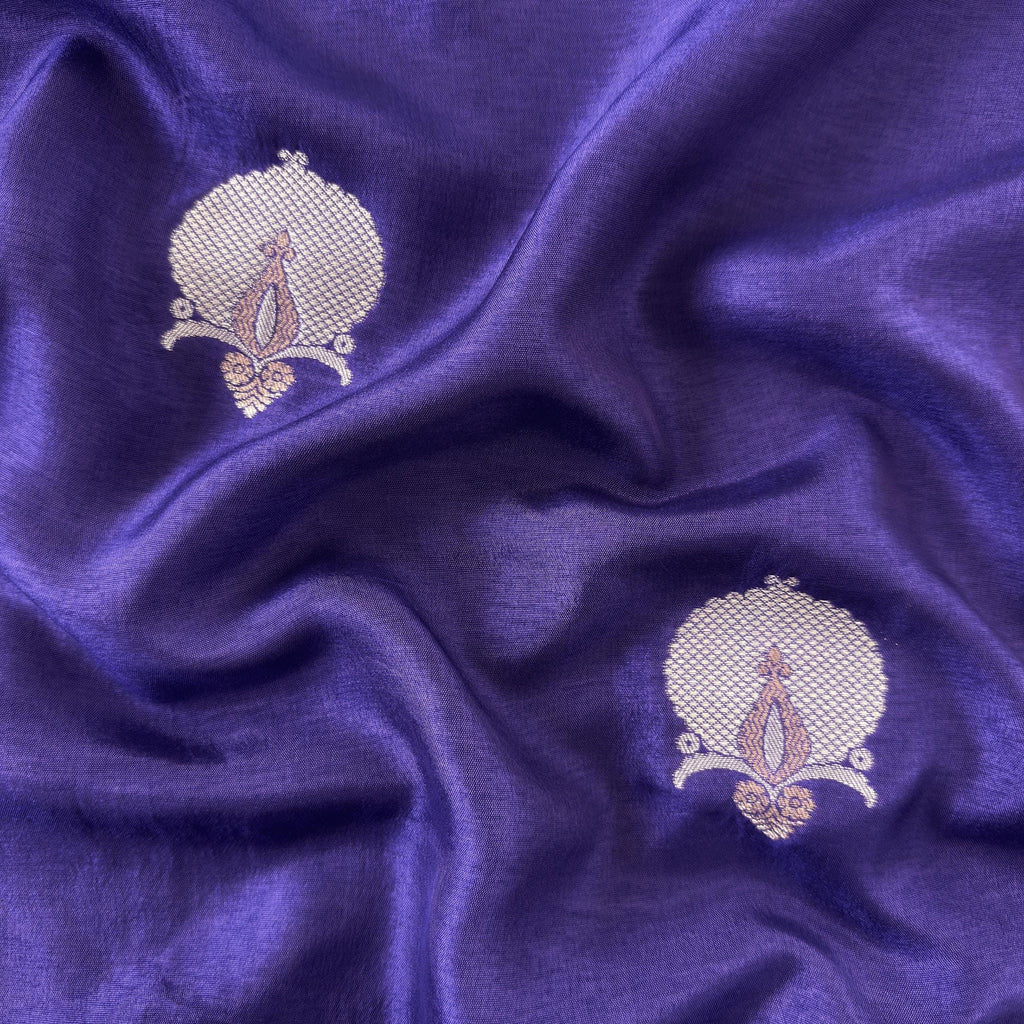 Cloth of Gold Fabric Cut Piece Dark Violet Silk Cut Piece
