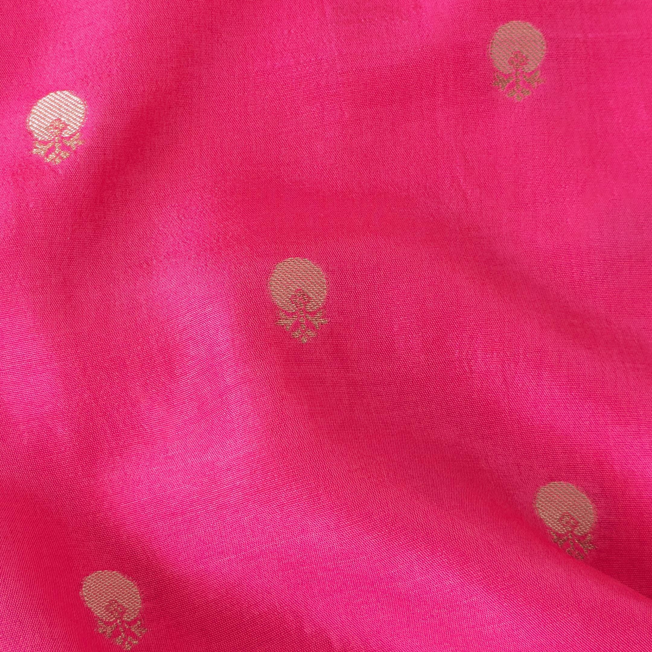 Cloth of Gold Fabric Cut Piece Gulabi Pink Silk Cut Piece