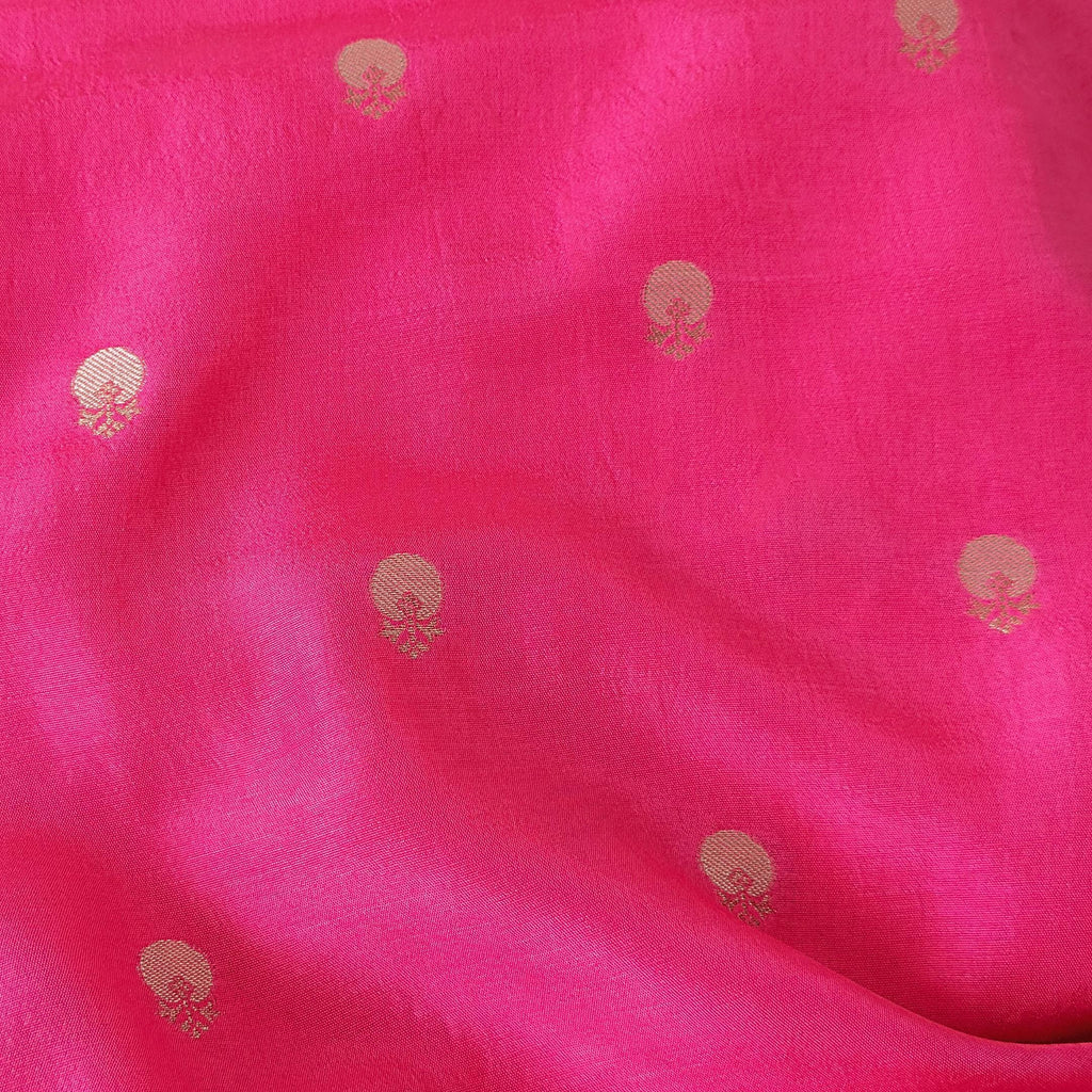 Cloth of Gold Fabric Cut Piece Gulabi Pink Silk Cut Piece