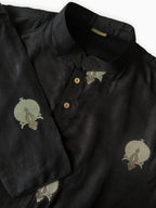 Cloth of Gold Kurta Men's Stitched Long Kurta Black Silk Long Kurta