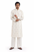 Cloth of Gold Kurta Men's Stitched Long Kurta Off-White Silk Long Kurta